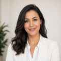 Portrait of Marina Lopes, fictional consumer finance editor